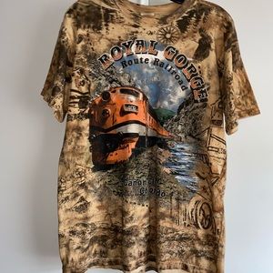 Royal Gorge Route Railroad Vintage style mens tee